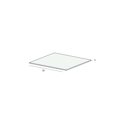 Platprofiel pvc zwart 30x2mm 520cm