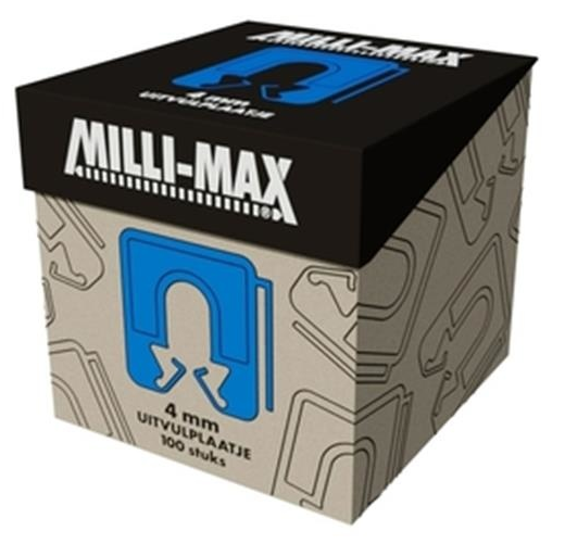 Milli-Max opvulplaat blauw 4 mm (100)