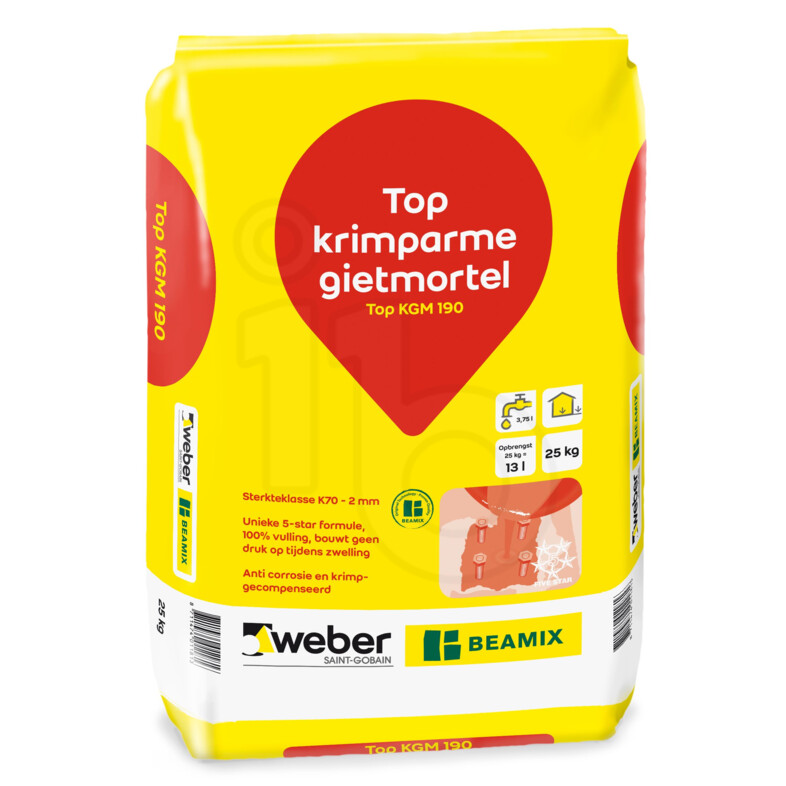 Beamix gietmortel krimparm 25kg