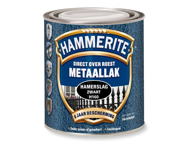 Hammerite hoogglans zwart     750ml