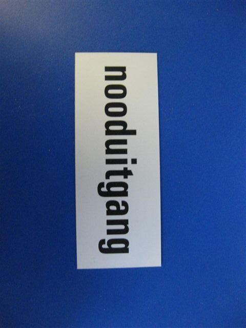 Symbool nooduitgang          130x50