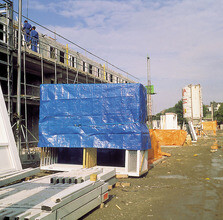 Hekwerkdekkleed blauw    1.76x3.41m