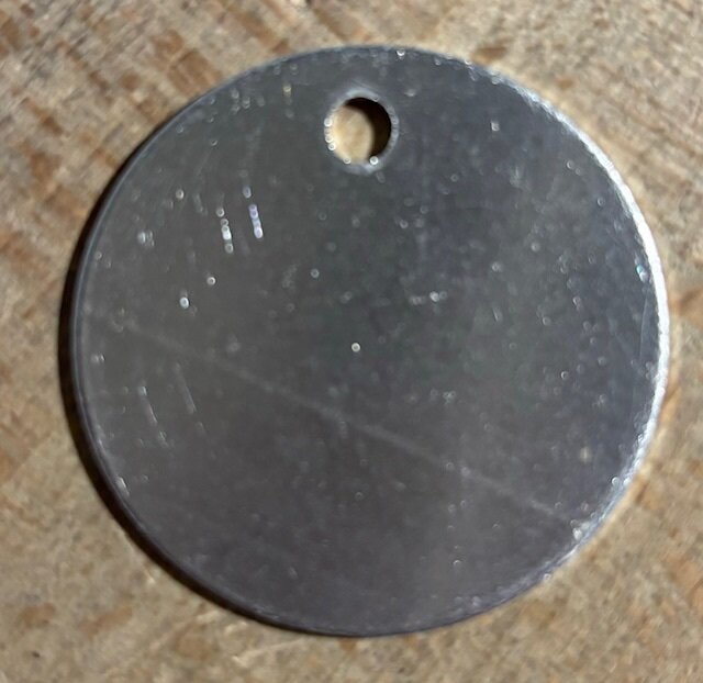 Label aluminium rond 40x1.5mm