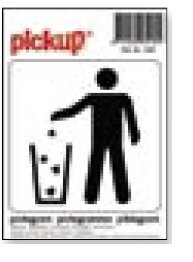 Pickup pictogram afval in bakk