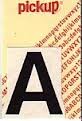 Pickup letter a zwart          40mm