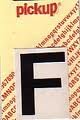 Pickup letter f zwart          40mm