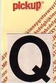 Pickup letter q zwart          40mm