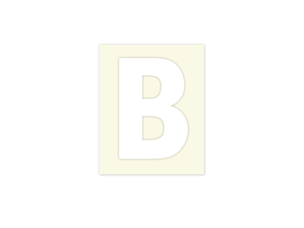 Pickup letter b wit            40mm