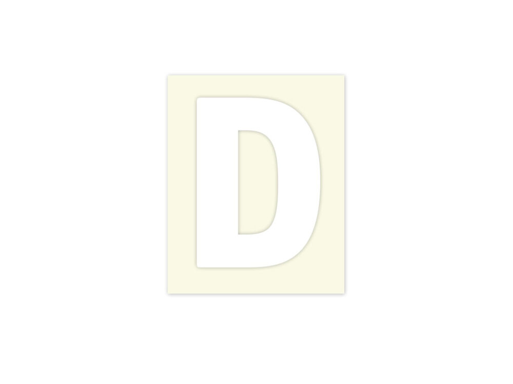Pickup letter d wit            40mm