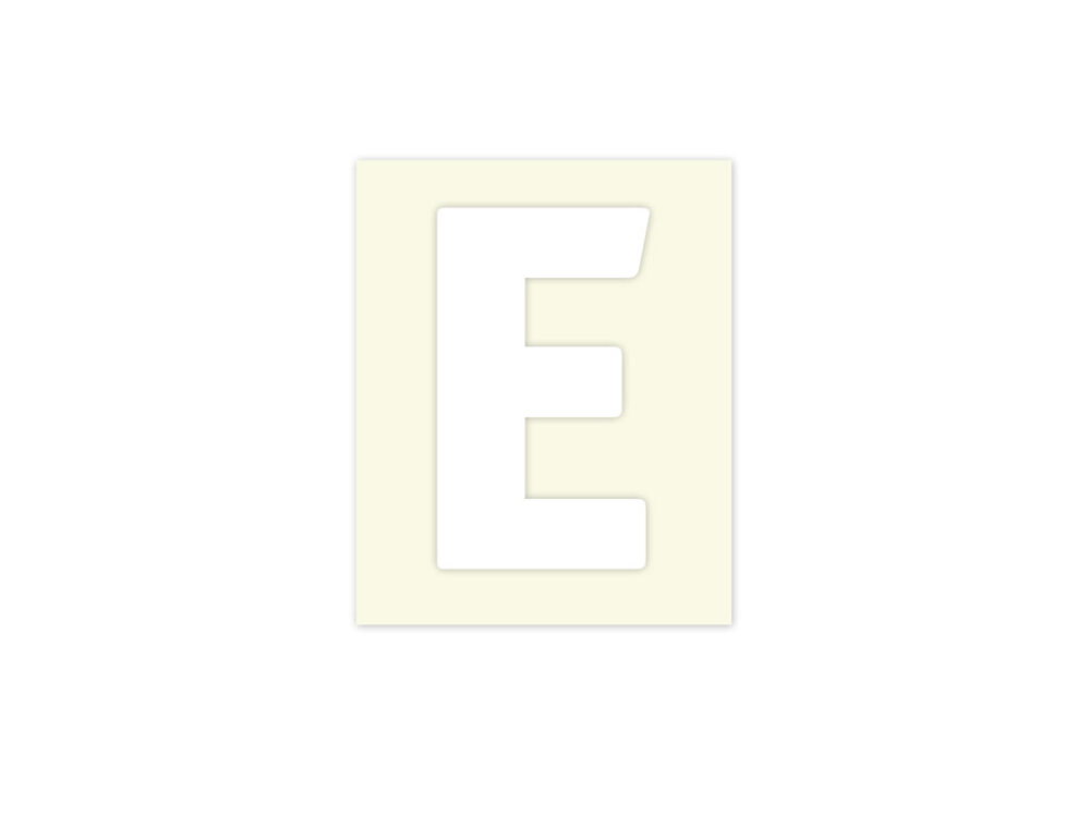 Pickup letter e wit            40mm