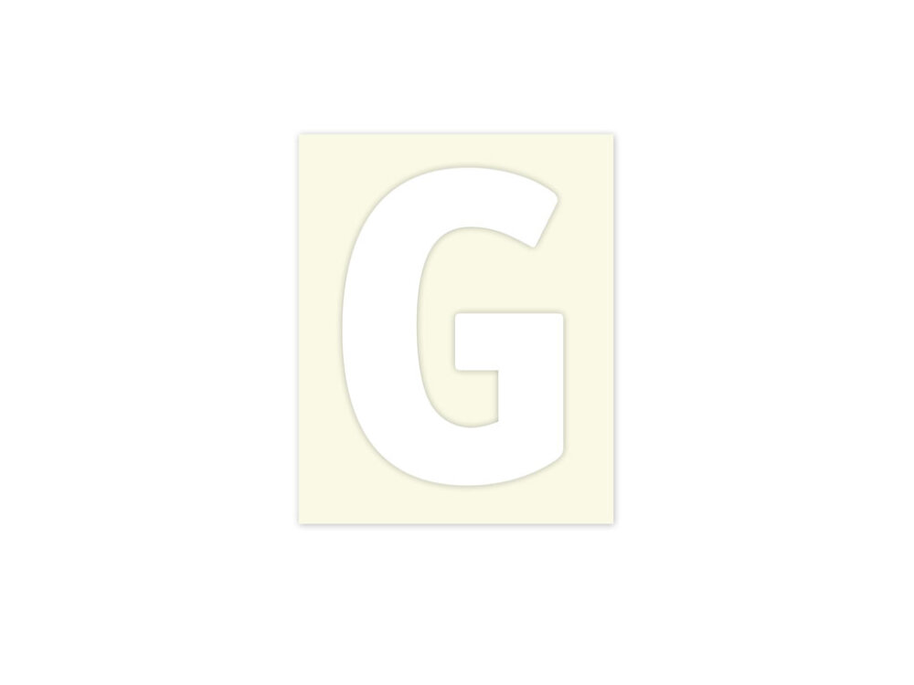 Pickup letter g wit            40mm