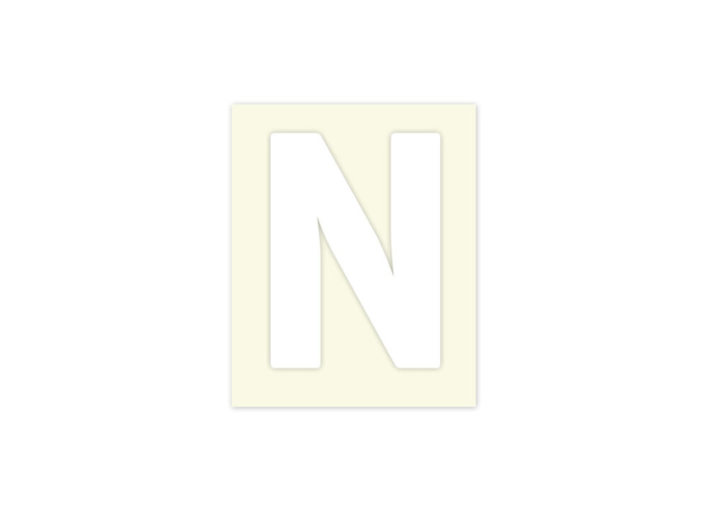 Pickup letter n wit            40mm
