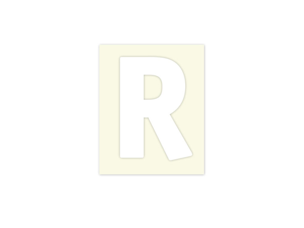 Pickup letter r wit            40mm