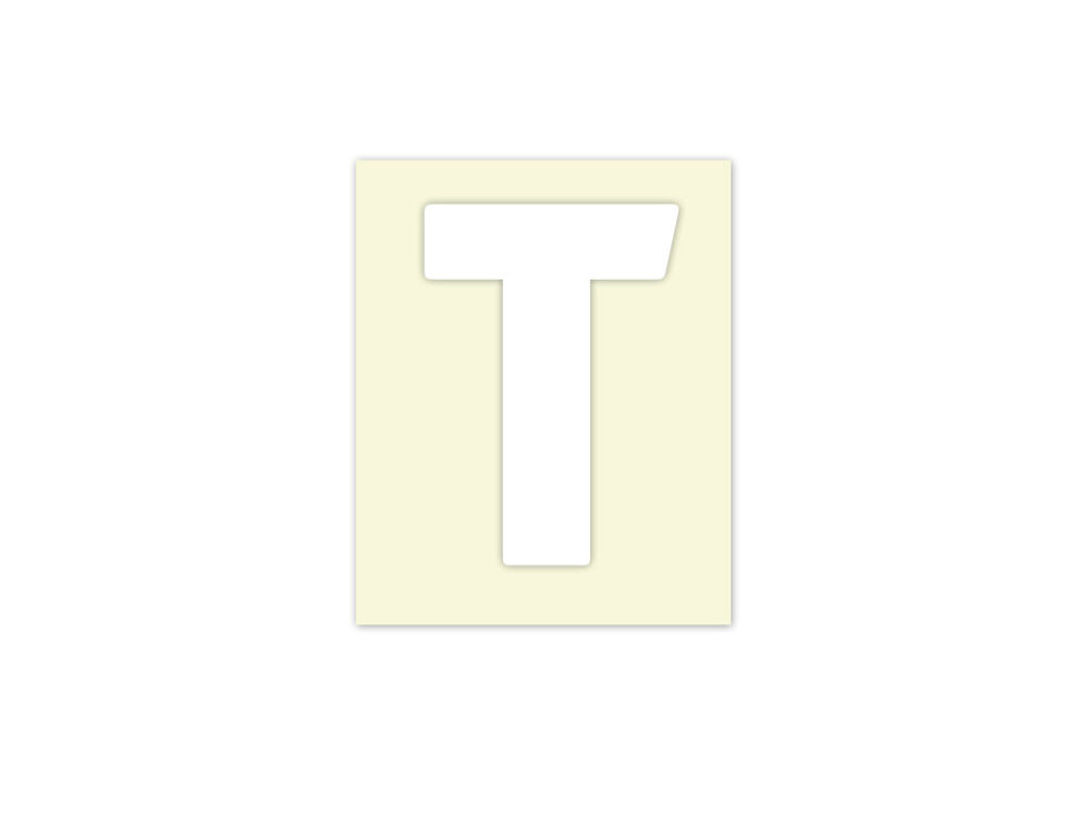 Pickup letter t wit            40mm