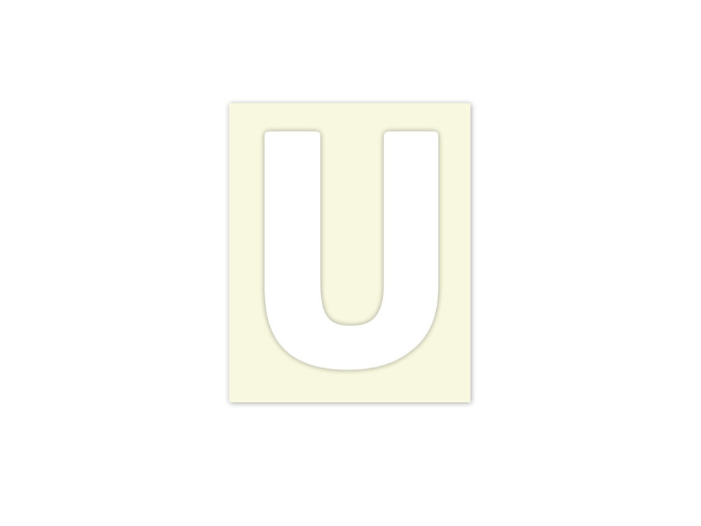 Pickup letter u wit            40mm