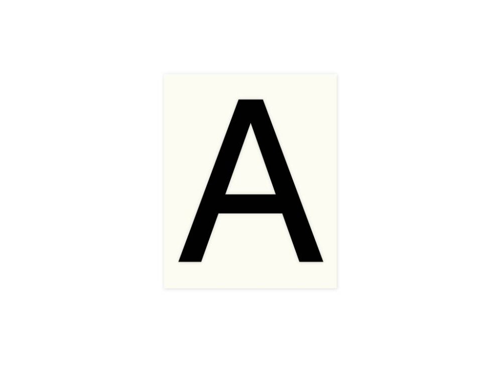 Pickup letter a zwart          80mm