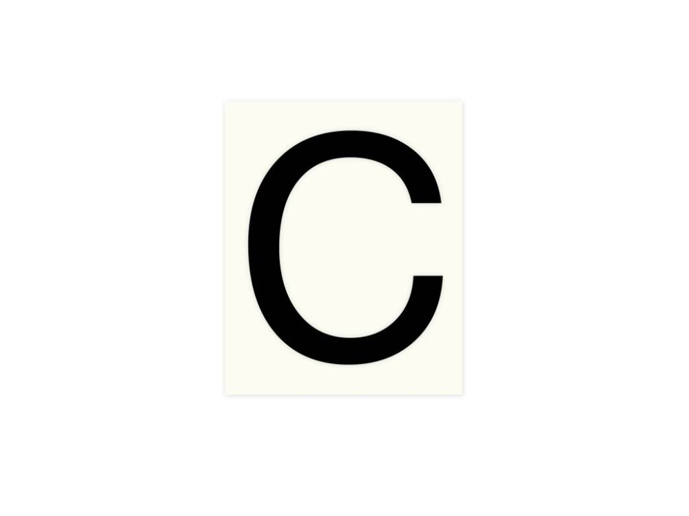 Pickup letter c zwart          80mm