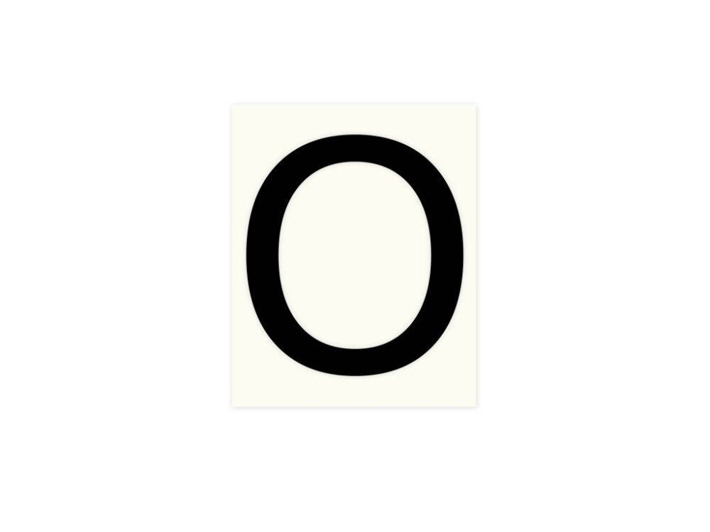 Pickup letter o zwart          80mm
