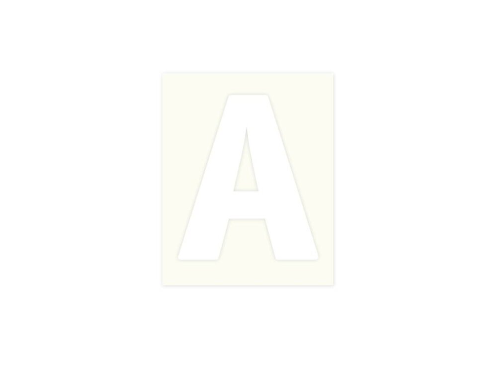Pickup letter a wit            80mm