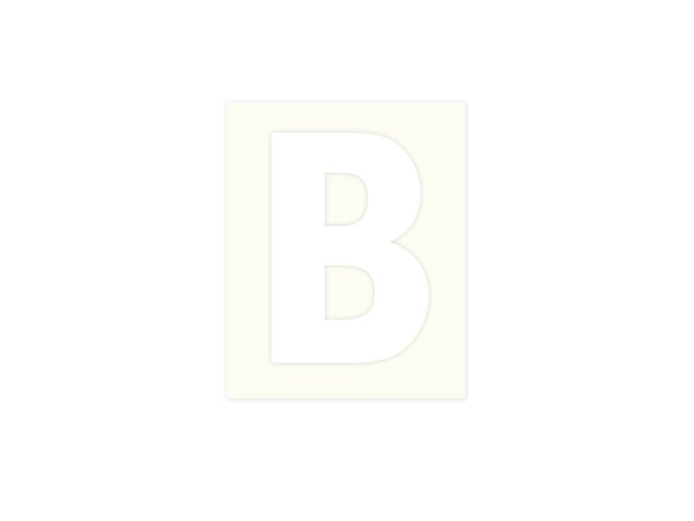 Pickup letter b wit            80mm