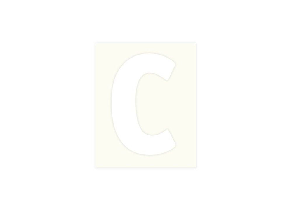 Pickup letter c wit            80mm