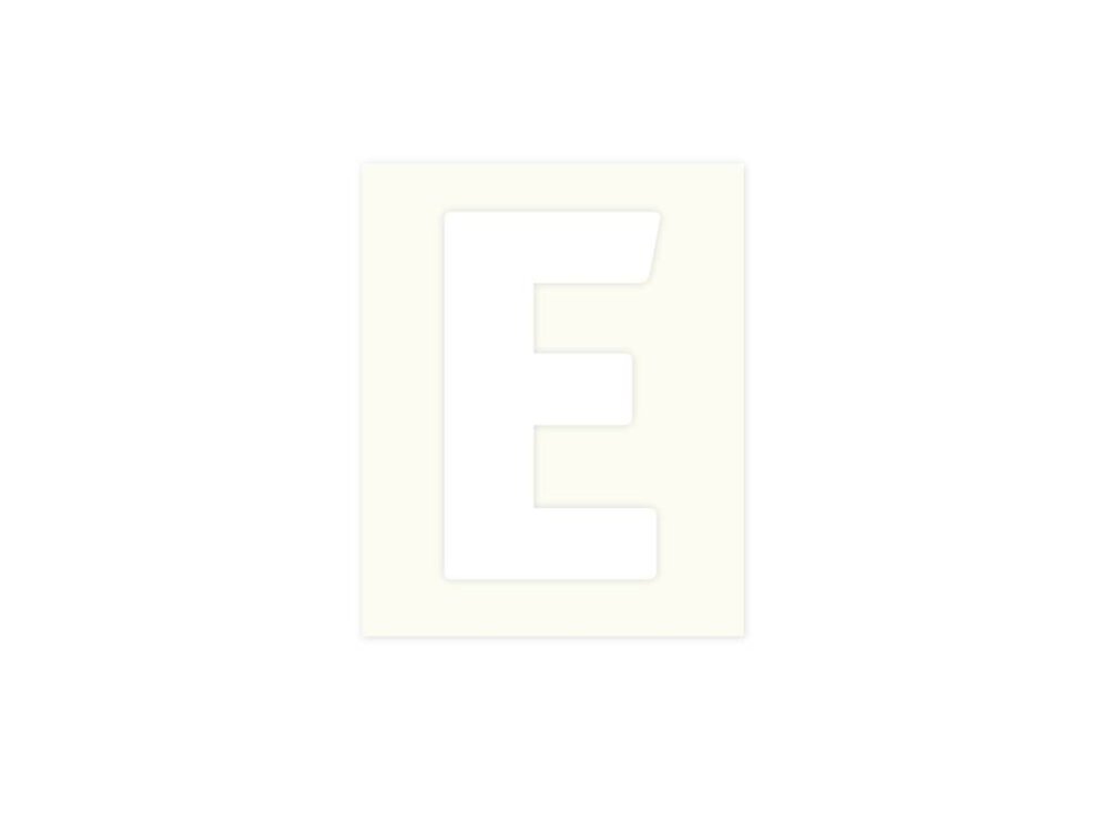 Pickup letter e wit            80mm