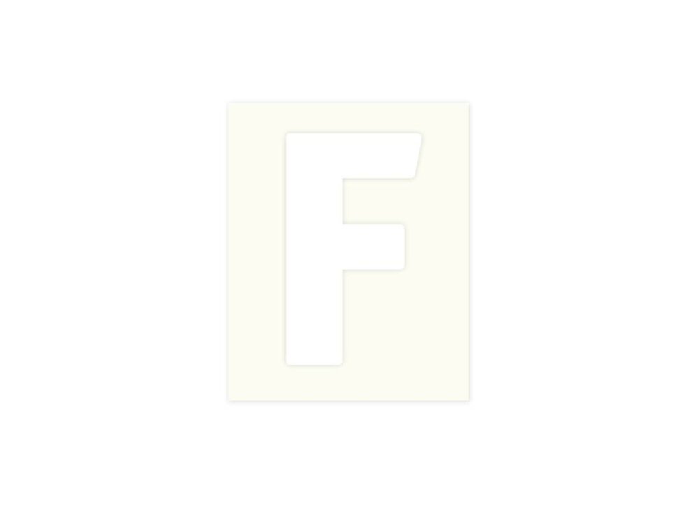 Pickup letter f wit            80mm