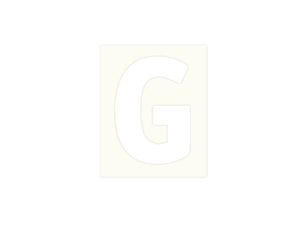 Pickup letter g wit            80mm