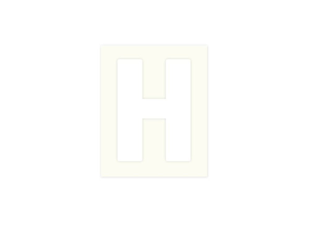 Pickup letter h wit            80mm