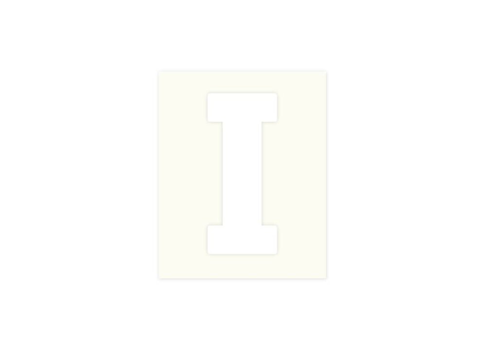 Pickup letter i wit            80mm