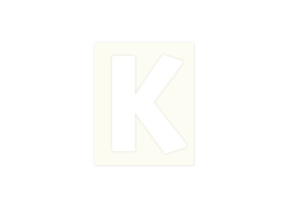 Pickup letter k wit            80mm