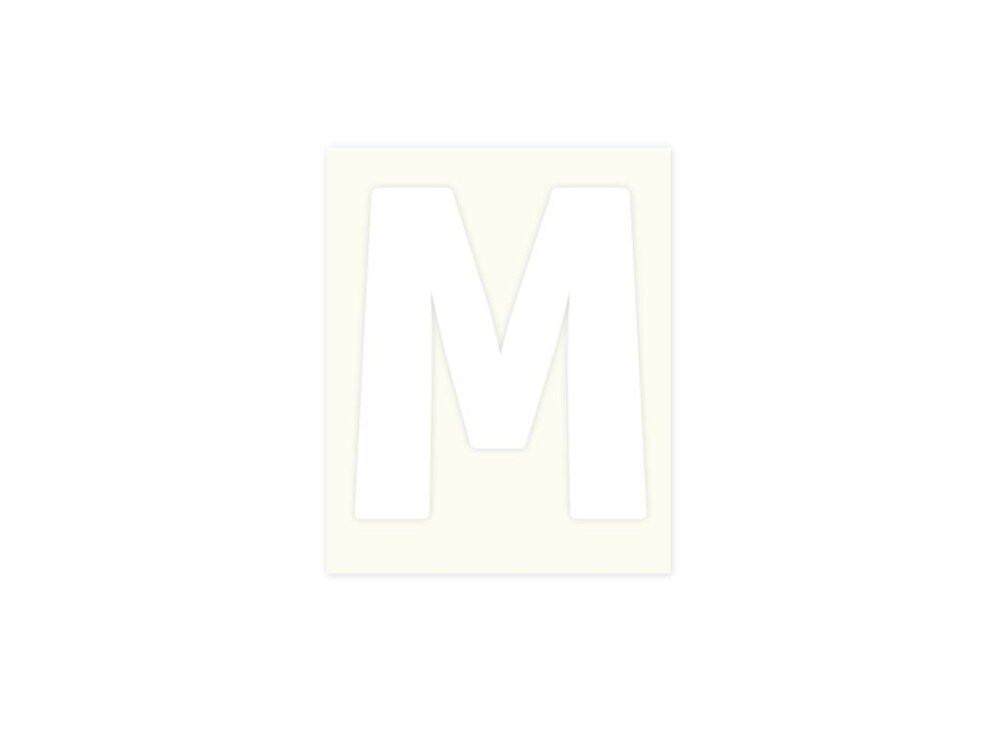 Pickup letter m wit            80mm