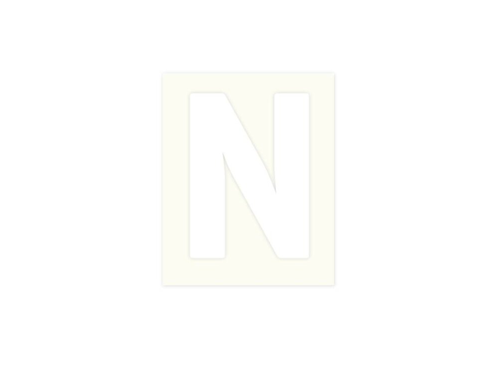 Pickup letter n wit            80mm
