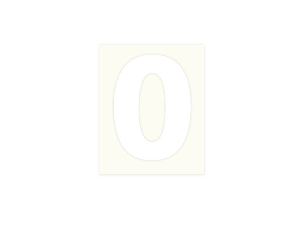 Pickup letter o wit            80mm