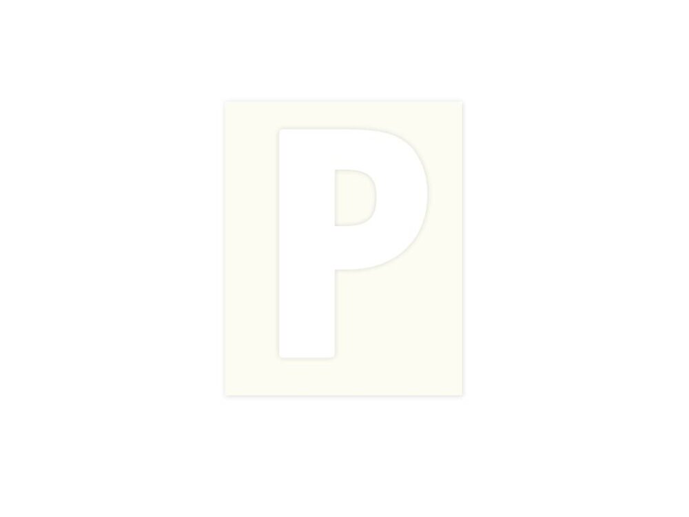 Pickup letter p wit            80mm