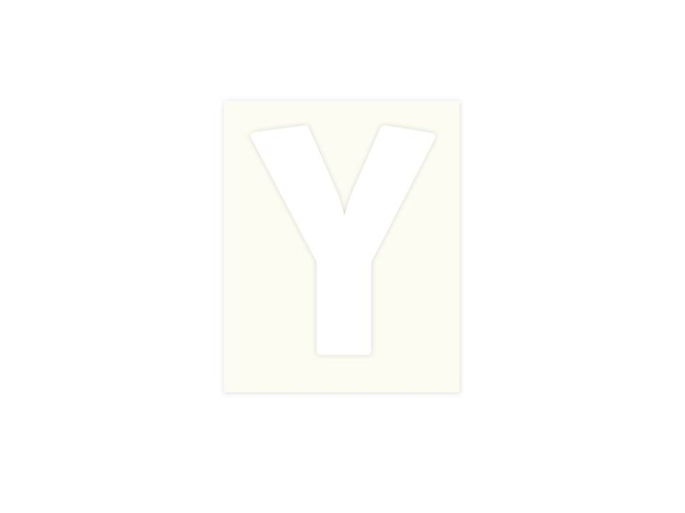 Pickup letter w wit            80mm