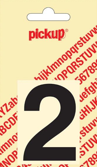Pickup cijfer 2 zwart          60mm