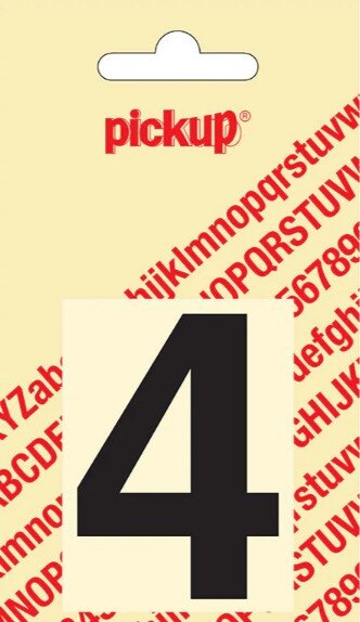 Pickup cijfer 4 zwart          60mm