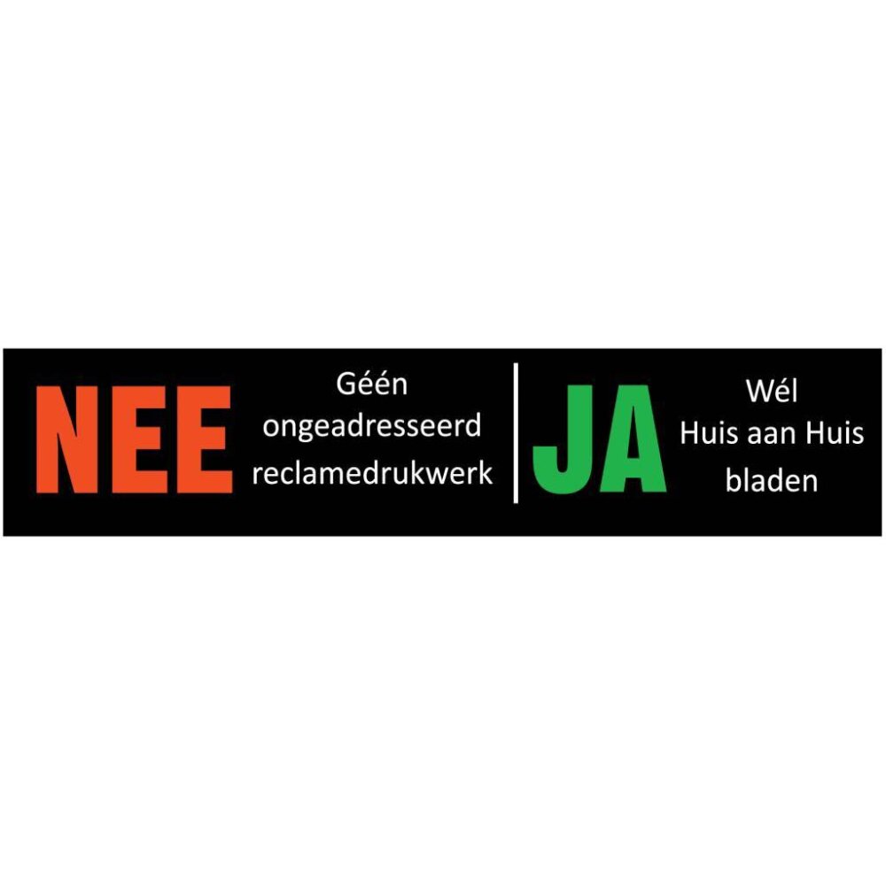 Bbk brievenbusplaatjes nee/ja