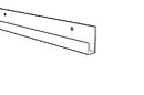 Schilderij j-rail wit         200cm