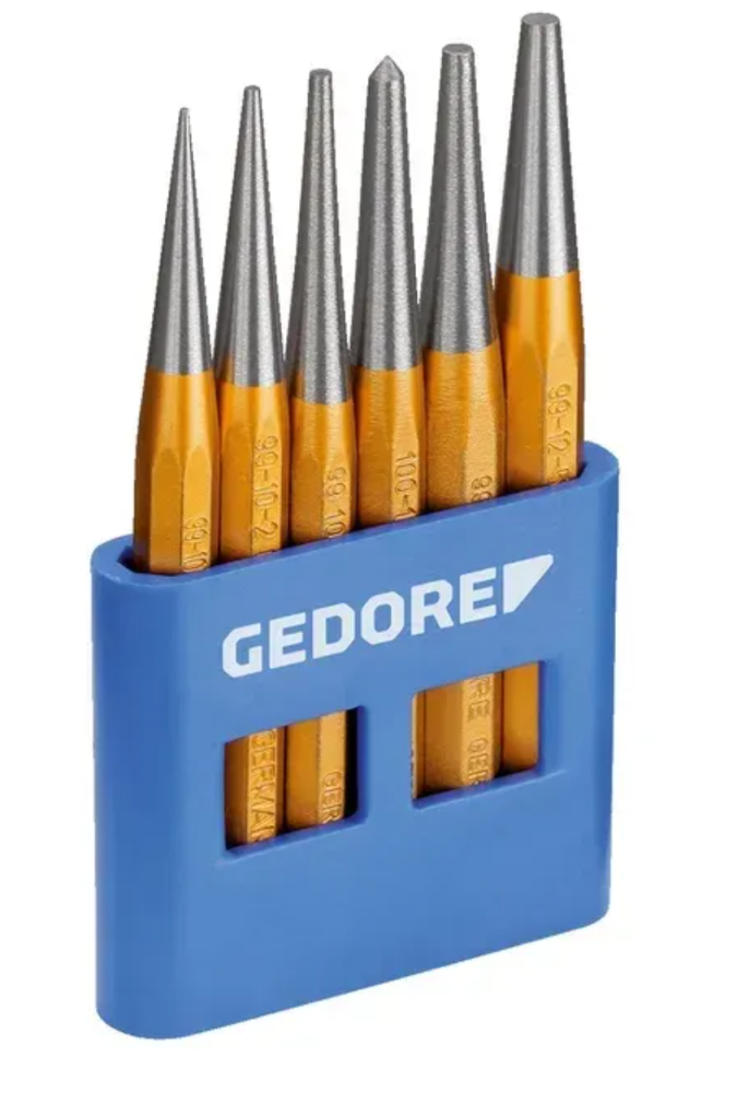 Gedore doorslagset 6d in pvc houder