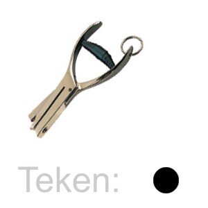 Controletang rond vernikkeld    3mm