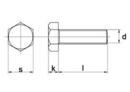 Zeskanttapbout DIN 933 8.8 verzinkt m30x40