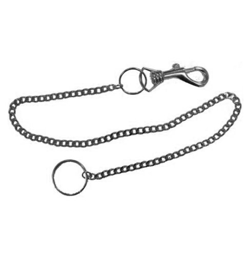 Musketonhaak met ketting vernikkeld