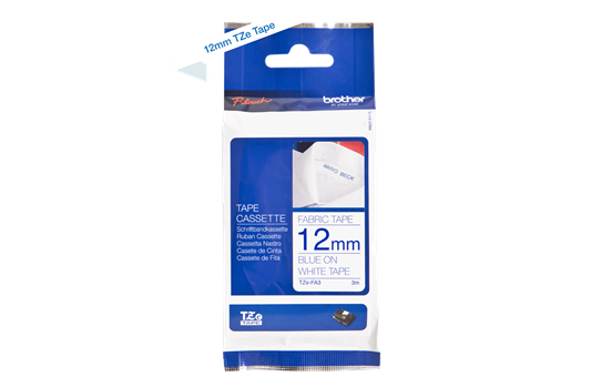 Brother TZe-FA3 textieltape bl/wit