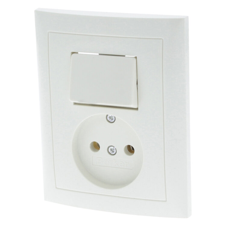 Berker comb.wissel inb. s1    creme