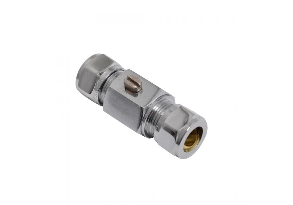 Kogelstopkraan knel chroom   2x12mm
