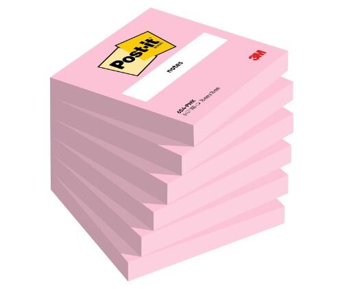 3m post-it 654 76x76mm roze 6 stuks