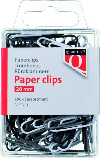 Paperclip Quantore 28mm assorti 100 stuks