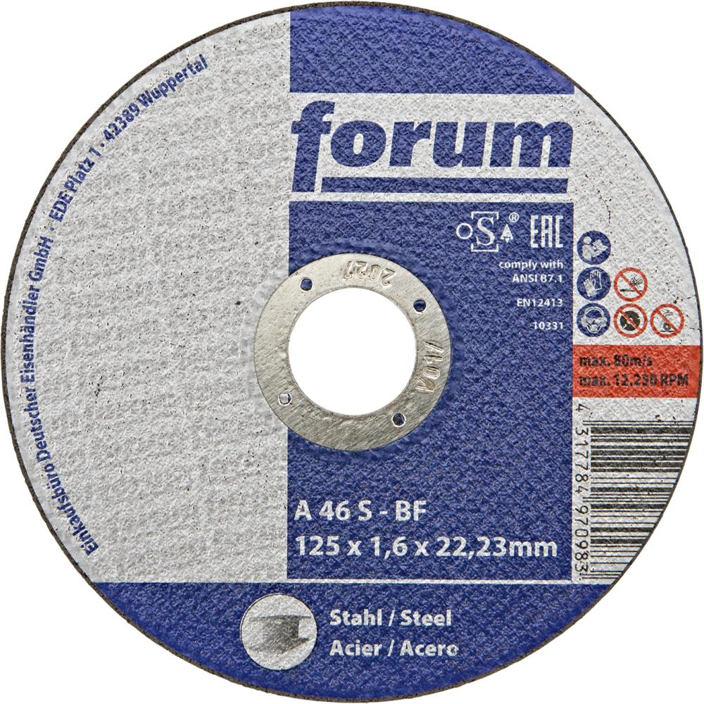 Forum Doorslijpschijf staal vlak 125x1,6mm